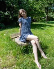 Blue Dress Booty Out Outdoor Tease Pics