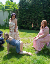 Busty Milfs Outdoor Picnic Pictures
