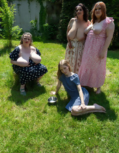 Busty Milfs Outdoor Picnic Pictures
