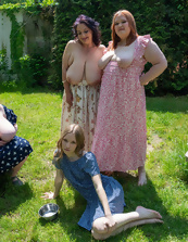Busty Milfs Outdoor Picnic Pictures