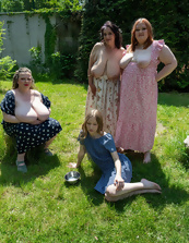 Busty Milfs Outdoor Picnic Pictures