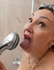 Mature Nude Shower Solo Tease Photos