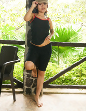 Outdoor Babe Solo Tease Photos With Natural Tits