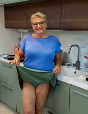 Mature Kitchen Tease Photos With
