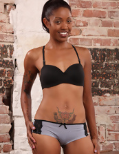Nude Black Babe Uniform Strip Ass
