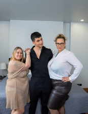 Mature Milf Duo Tits Out Kneeling