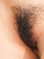 Asian babe nude solo tease showing hairy pussy and natural tits